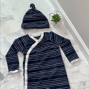 Burt’s Bees button down jumpsuit with Hat 18m.